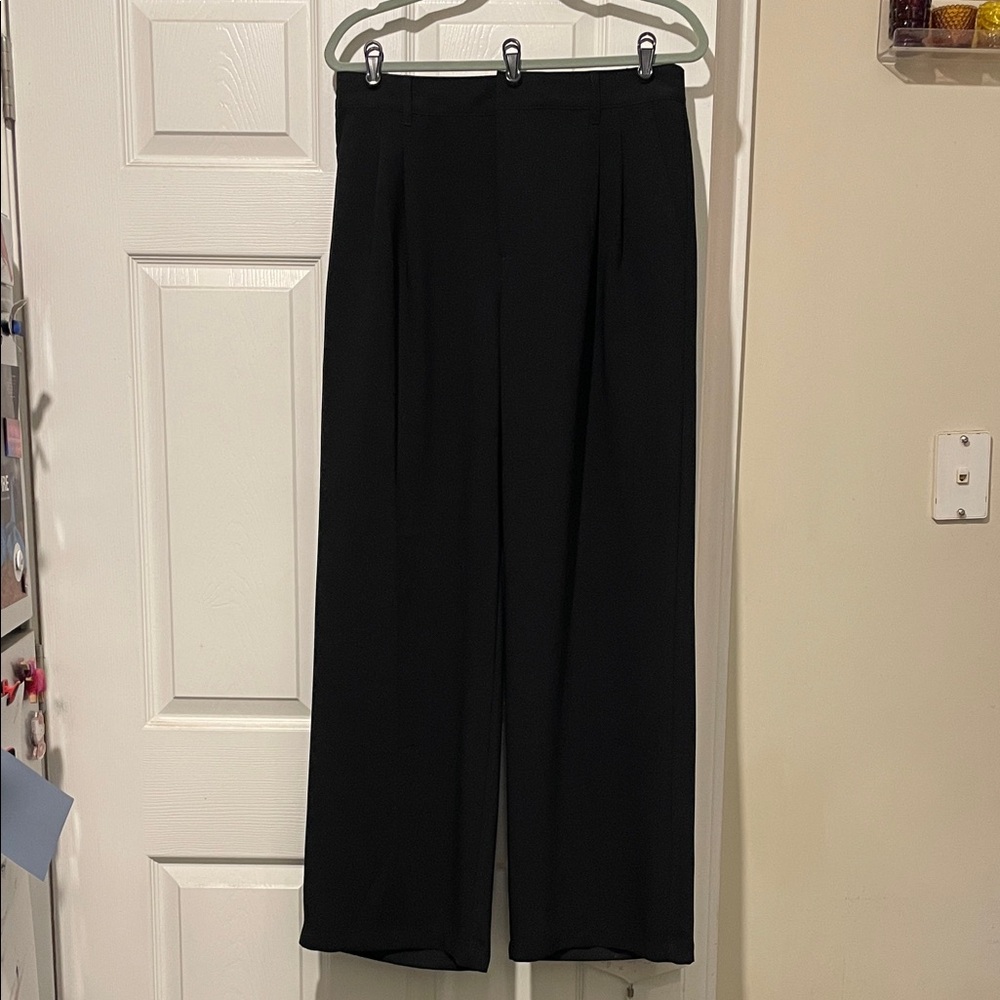 Classic Black Wide-Leg Trousers